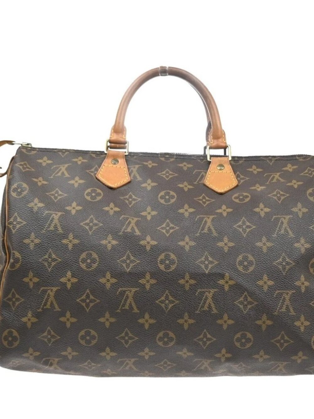 LOUIS VUITTON Speedy 35 Travel Hand Bag Monogram Leather Brown